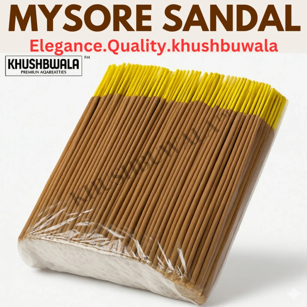 Khushbuwala 100 % Charcoal free Chandan Agarbatti 1kg – High-Quality Incense Sticks Chandan (370 g, Set of 1)