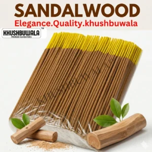 Khushbuwala Chandan Agarbatti 400g – Premium Quality Sandalwood Incense Sticks for Puja Chandan, 370 GRAMS (400 g, Set of 1)